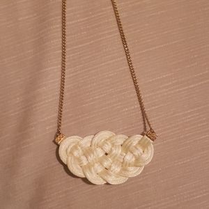 Silk knot statement necklace